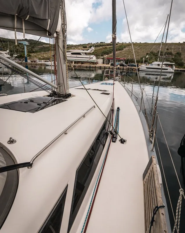 Deck of One More, a More 55 sailboat at Primošten, Croatia