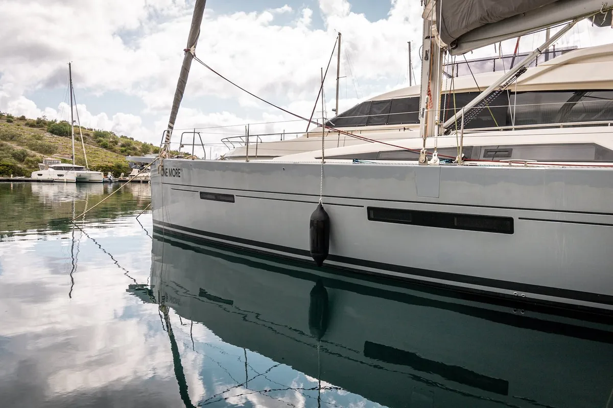 Exterior view of One More, a More 55 sailboat at Primošten, Croatia