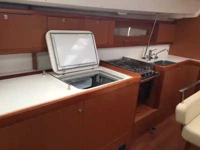 Galley of Meissa, a Beneteau Oceanis 46 sailboat at Rosignano Solvay, Italy