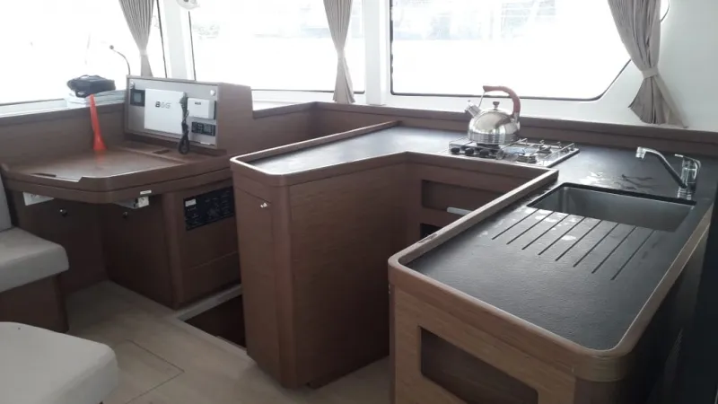 Galley of Utopia, a Lagoon 42 catamaran at Alameda, United States