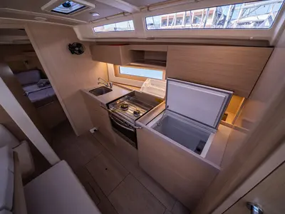 Galley of PIPERI, a Beneteau Oceanis 37.1 sailboat at Municipal Unit of Lefkada, Greece