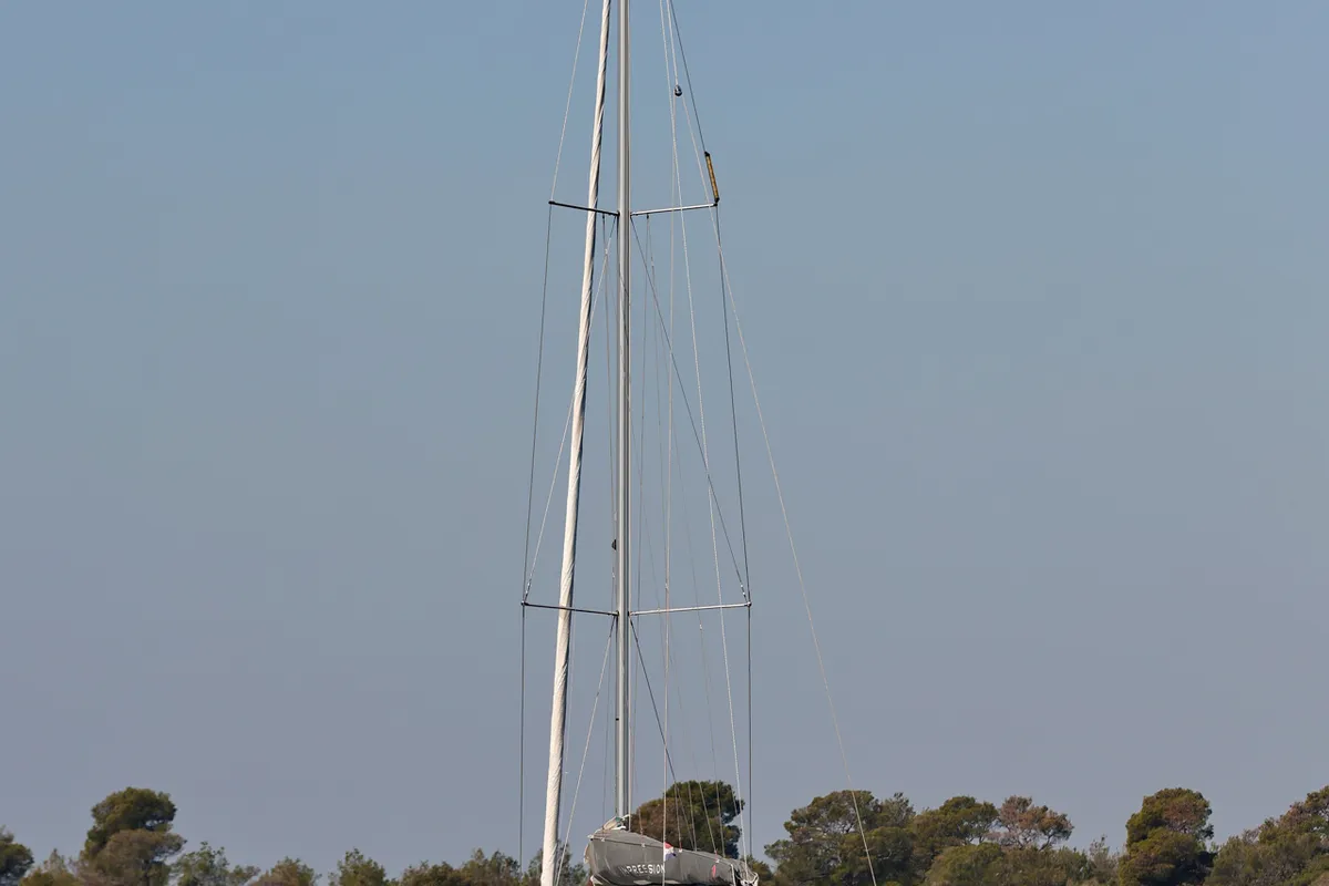 Exterior view of Black Panther, a Elan Impression 40 sailboat at Šibenik, Croatia