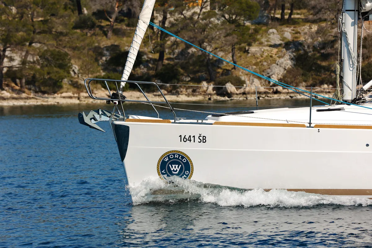 Exterior view of Black Panther, a Elan Impression 40 sailboat at Šibenik, Croatia
