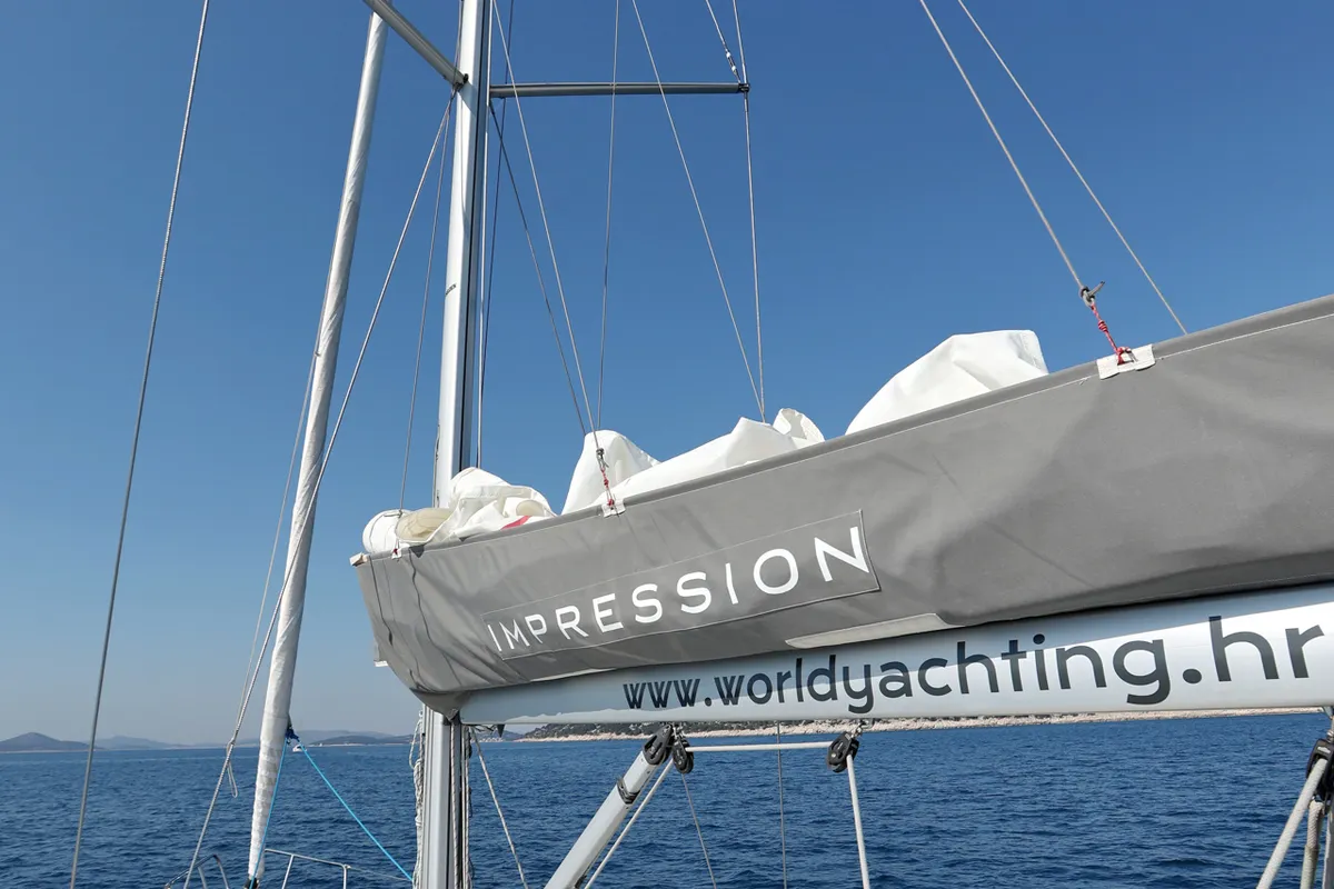 Black Panther, a Elan Impression 40 sailboat at Šibenik, Croatia