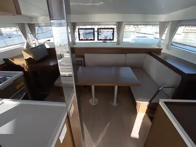 Salon of Ohana, a Lagoon 40 catamaran at Seget Donji, Croatia