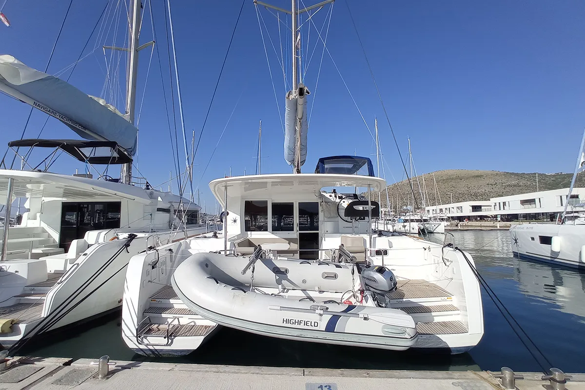 Ohana, a Lagoon 40 catamaran at Seget Donji, Croatia