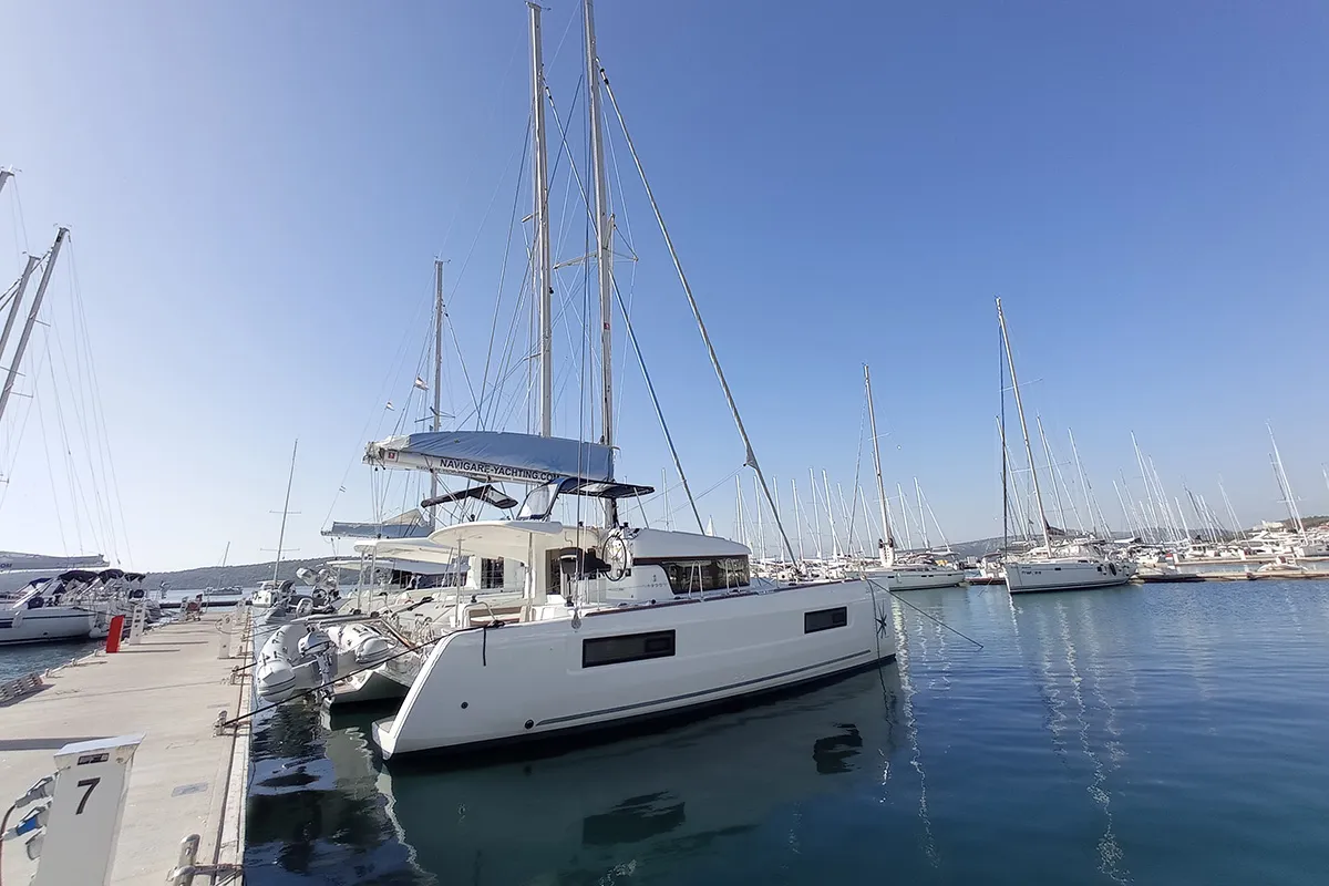 Ohana, a Lagoon 40 catamaran at Seget Donji, Croatia