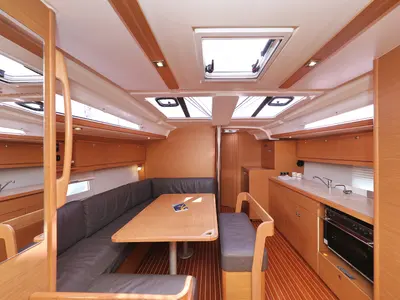 Salon of Friendship, a Dufour 430 GL sailboat at Vodice, Croatia