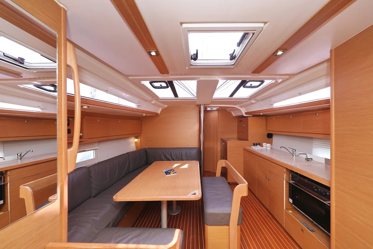 Salon of Friendship, a Dufour 430 GL sailboat at Vodice, Croatia