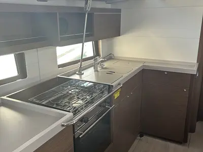 Galley of Just Dream, a Beneteau Oceanis 46.1 sailboat at Fethiye, Turkey