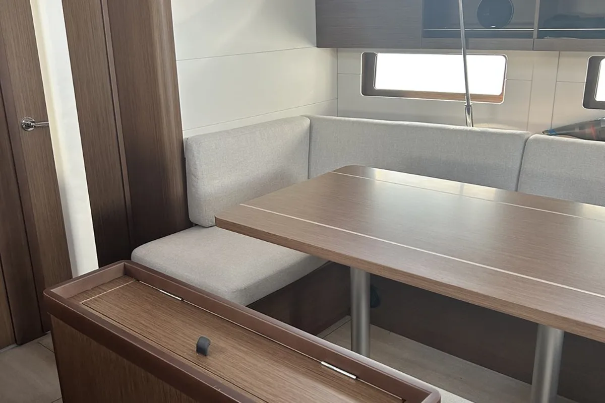 Salon of Just Dream, a Beneteau Oceanis 46.1 sailboat at Fethiye, Turkey
