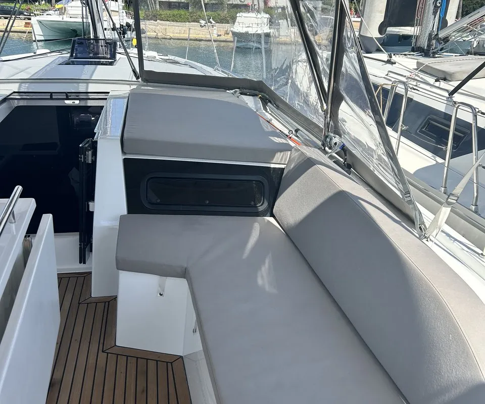 Deck of Just Dream, a Beneteau Oceanis 46.1 sailboat at Fethiye, Turkey