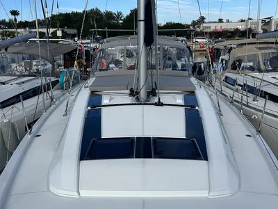 Deck of Just Dream, a Beneteau Oceanis 46.1 sailboat at Fethiye, Turkey