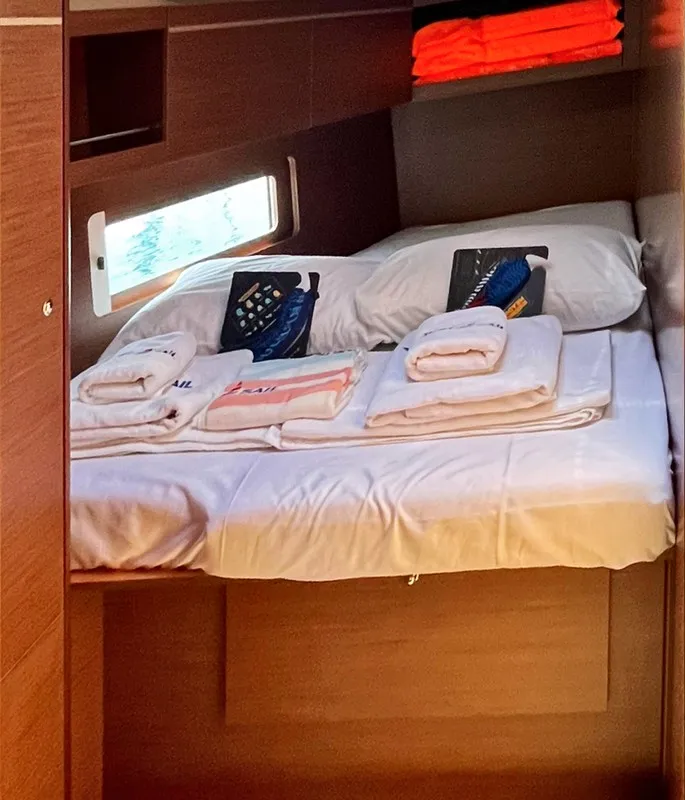 Cabin on Just Dream, a Beneteau Oceanis 46.1 sailboat at Fethiye, Turkey