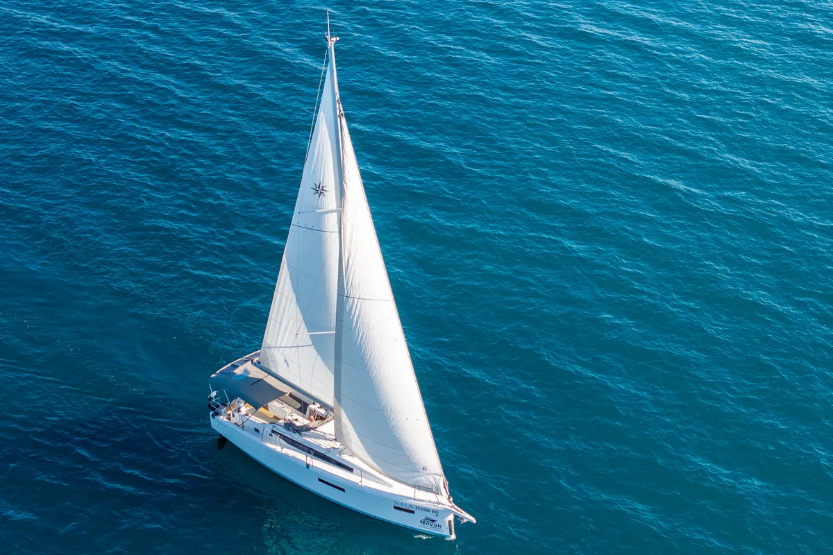 Exterior view of Nala, a Jeanneau Sun Odyssey 380 sailboat at Biograd na Moru, Croatia