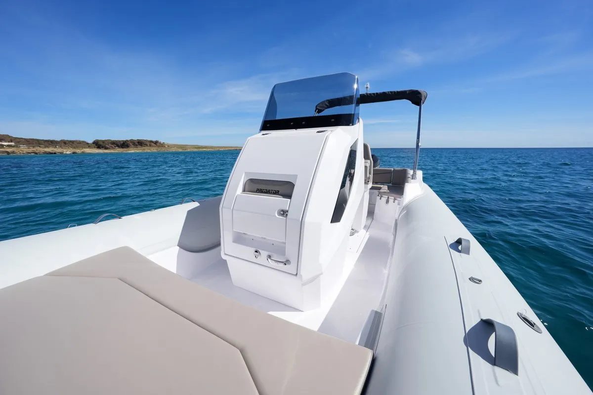 Deck of Italboats Predator 700, a motorboat at Pula, Croatia