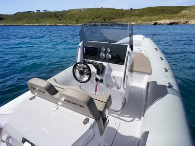 Cockpit of Italboats Predator 700, a motorboat at Pula, Croatia