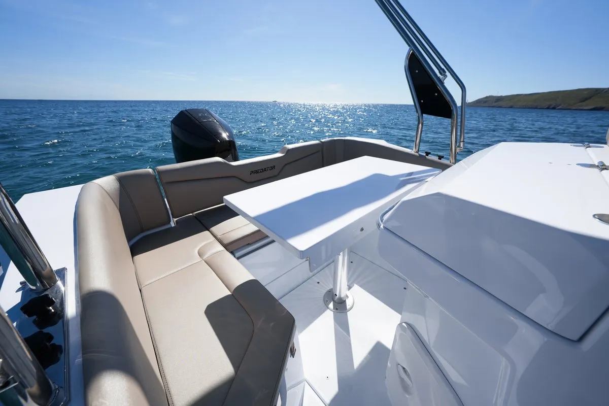 Deck of Italboats Predator 700, a motorboat at Pula, Croatia