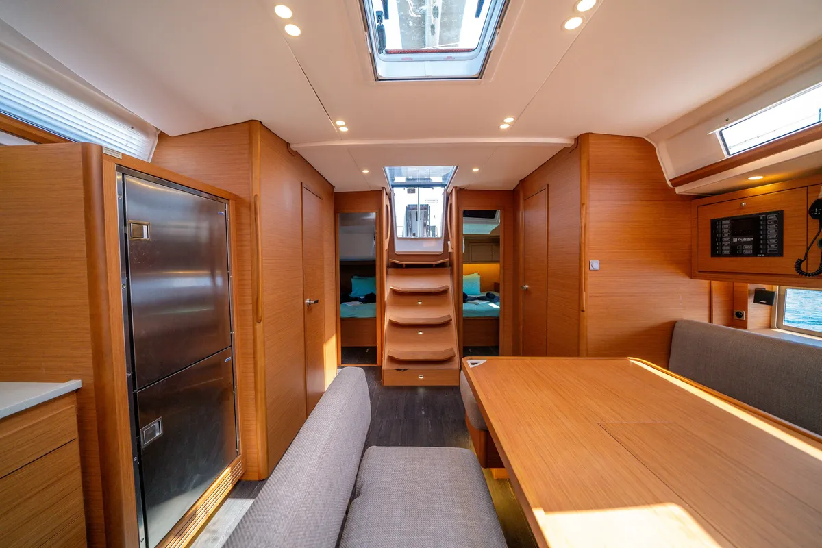 Galley of Gusto 7, a Dufour 470 sailboat at Fethiye, Turkey