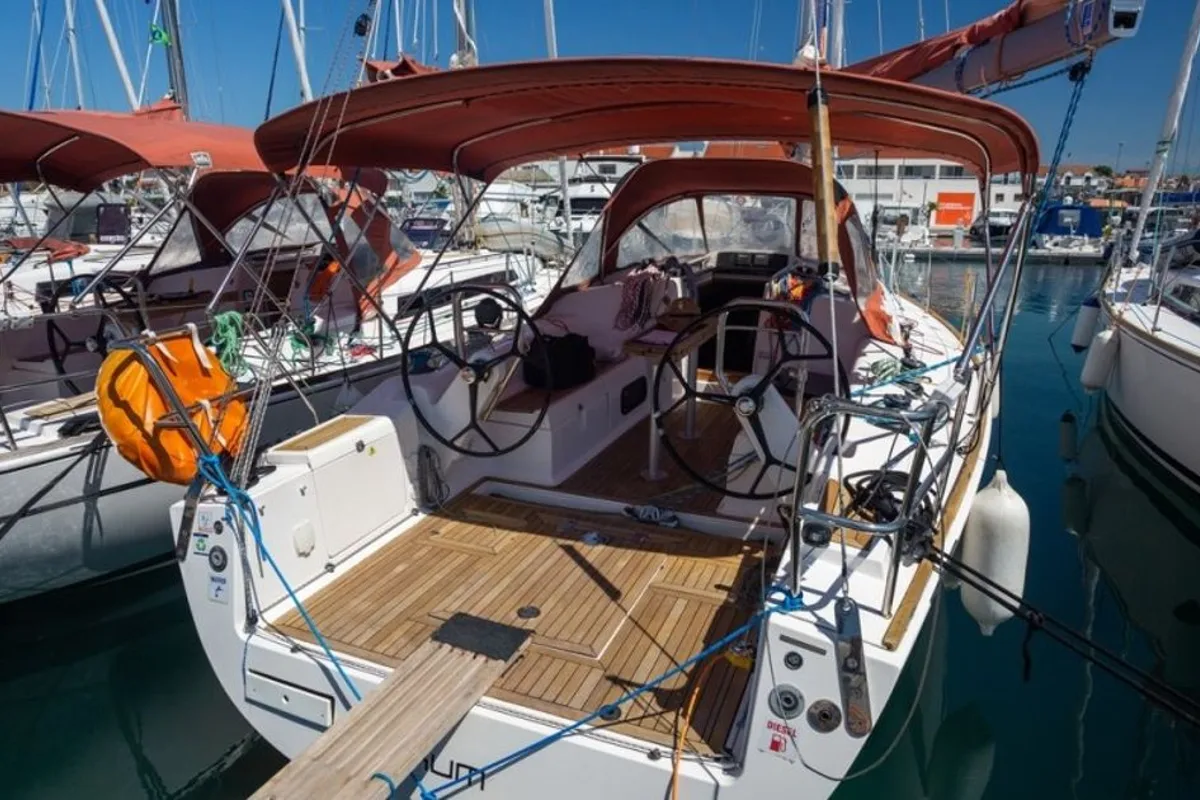 Exterior view of Tequila, a AD Boats Salona 38 sailboat at Izola / Isola, Slovenia