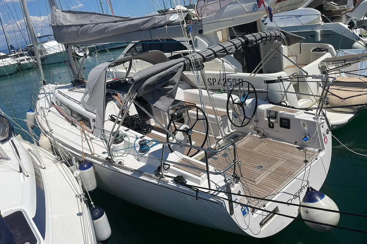 Cockpit of Tequila, a AD Boats Salona 38 sailboat at Izola / Isola, Slovenia