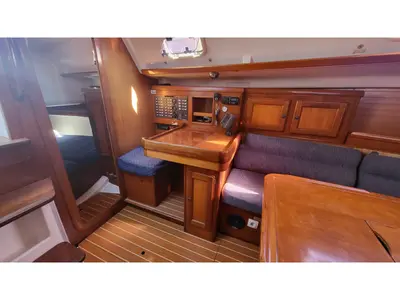 Salon of PIAMA, a Dufour 36 sailboat at Grad Trogir, Croatia