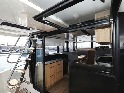 Galley of Iggy, a Cobra Yachts Seamaster 45 motor yacht at Primošten, Croatia