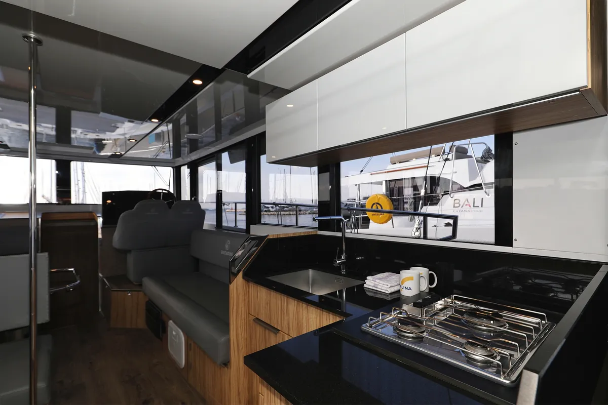 Galley of Iggy, a Cobra Yachts Seamaster 45 motor yacht at Primošten, Croatia