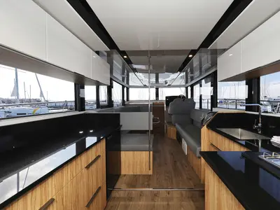 Salon of Iggy, a Cobra Yachts Seamaster 45 motor yacht at Primošten, Croatia