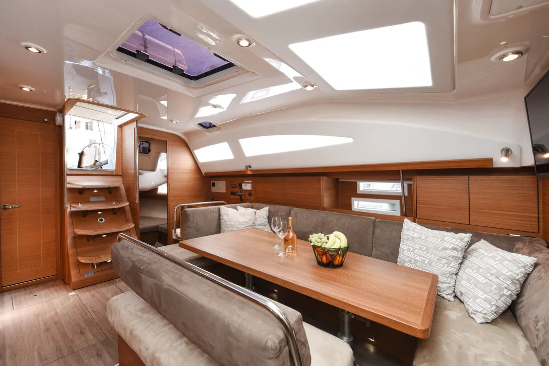Salon of Jola, a Elan Impression 45.1 sailboat at Zadar, Croatia
