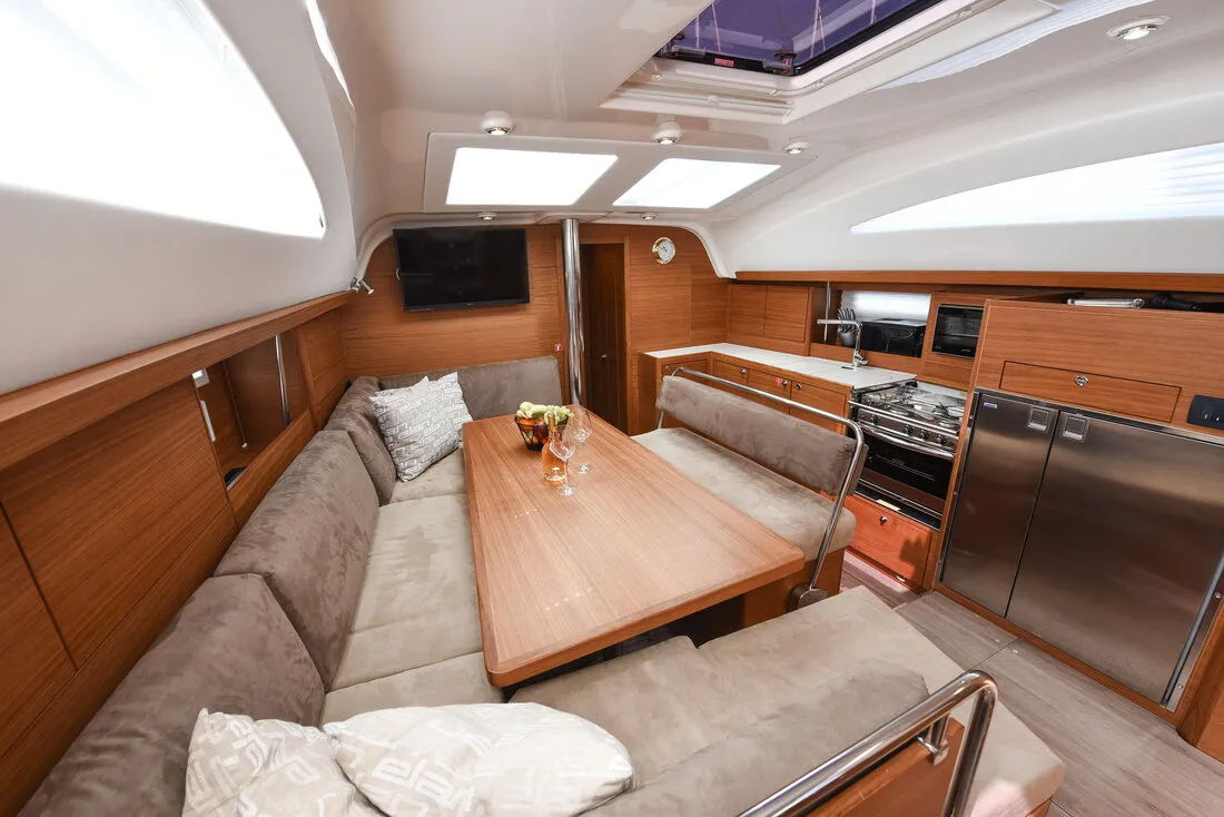 Salon of Jola, a Elan Impression 45.1 sailboat at Zadar, Croatia