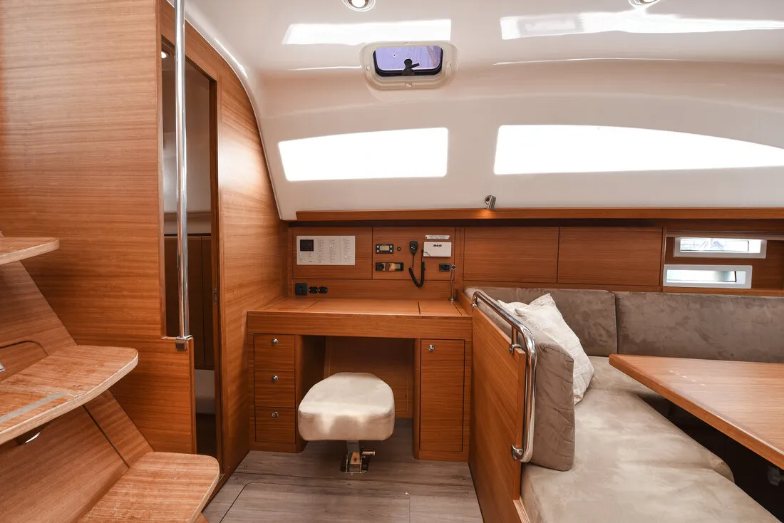Galley of Jola, a Elan Impression 45.1 sailboat at Zadar, Croatia