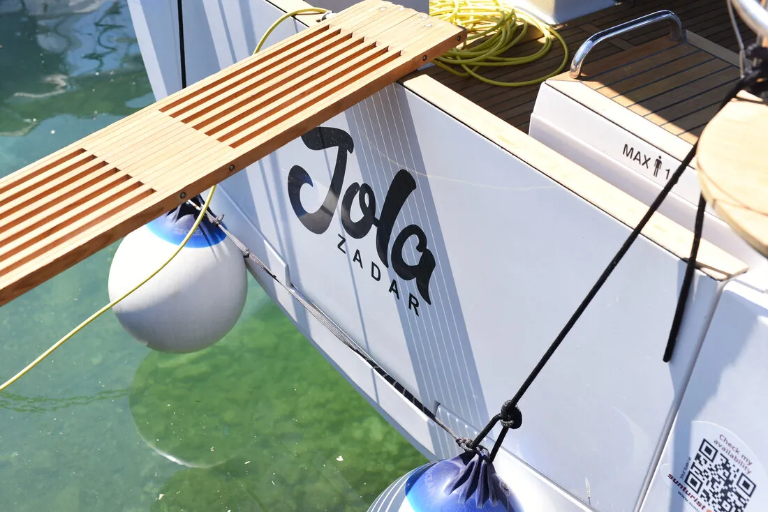 Jola, a Elan Impression 45.1 sailboat at Zadar, Croatia