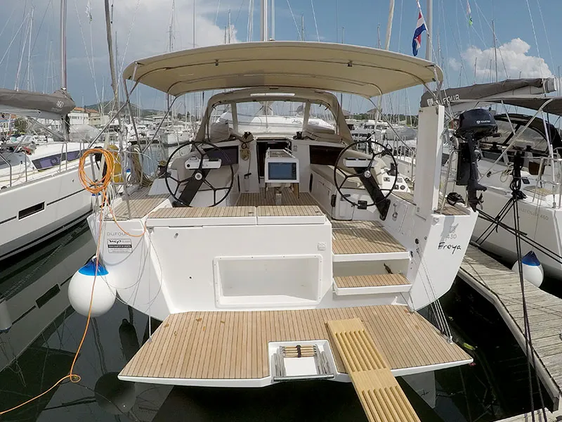 Freya, a Dufour 430 GL sailboat at Grad Šibenik, Croatia