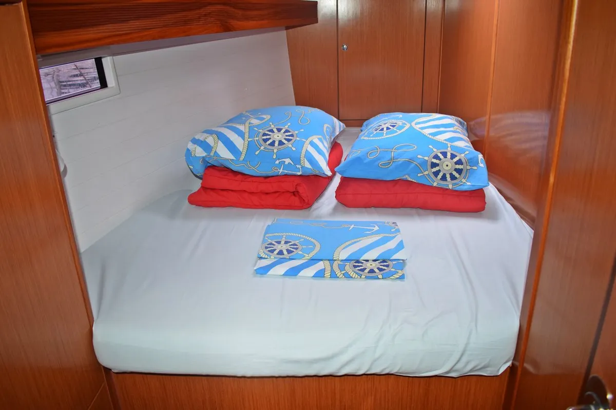 Cabin on Tiha, a Bavaria Cruiser 45 sailboat at Grad Kaštela, Croatia