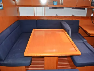 Salon of Tiha, a Bavaria Cruiser 45 sailboat at Grad Kaštela, Croatia