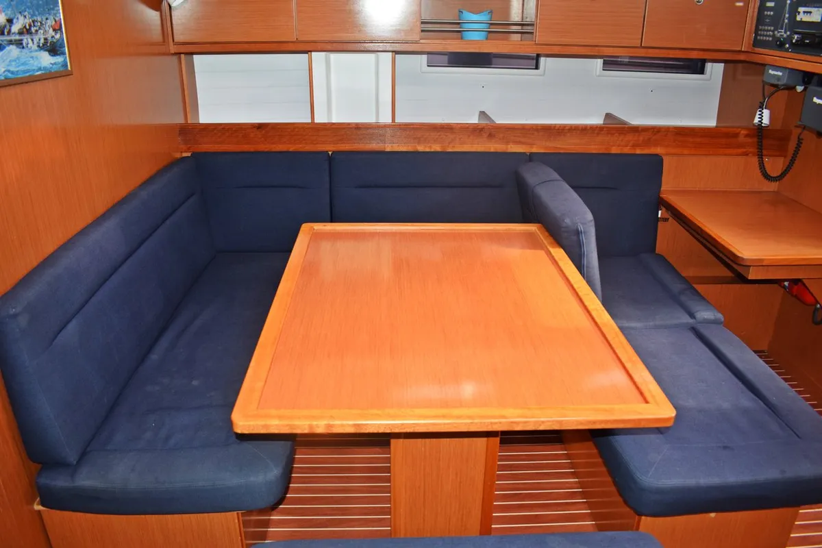 Salon of Tiha, a Bavaria Cruiser 45 sailboat at Grad Kaštela, Croatia