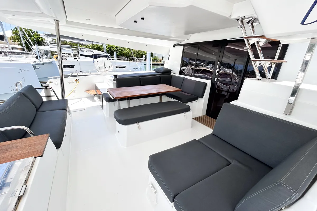 Detour, a Fountaine Pajot Elba 45 catamaran at Road Town, British Virgin Islands