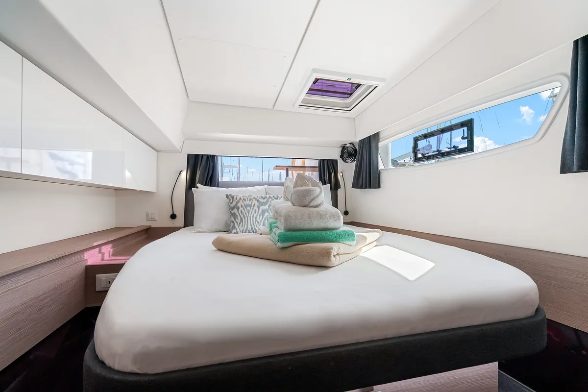 Detour, a Fountaine Pajot Elba 45 catamaran at Road Town, British Virgin Islands