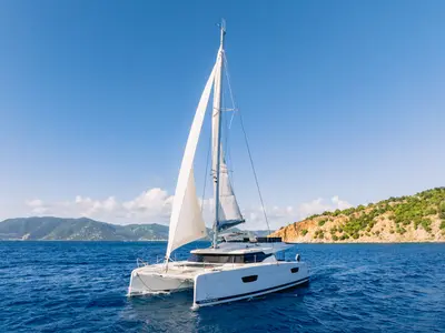Detour, a Fountaine Pajot Elba 45 catamaran at Road Town, British Virgin Islands