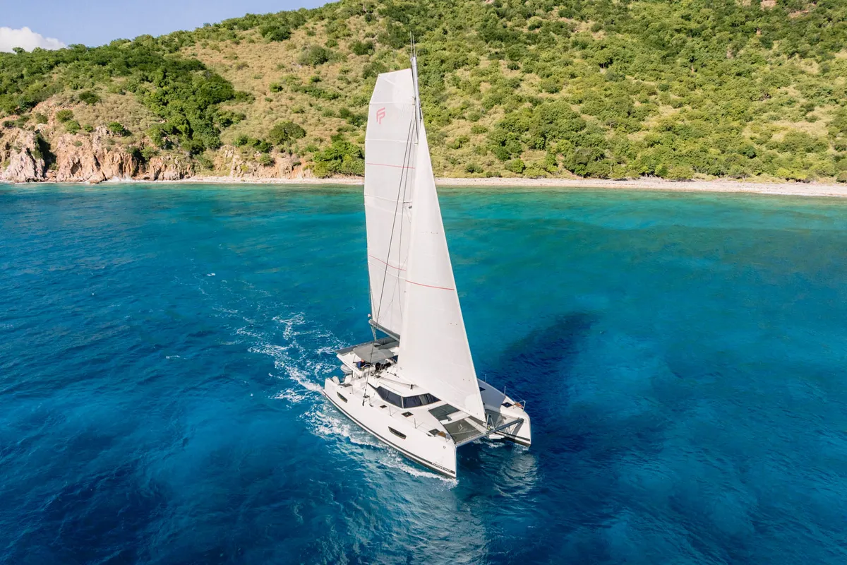 Detour, a Fountaine Pajot Elba 45 catamaran at Road Town, British Virgin Islands