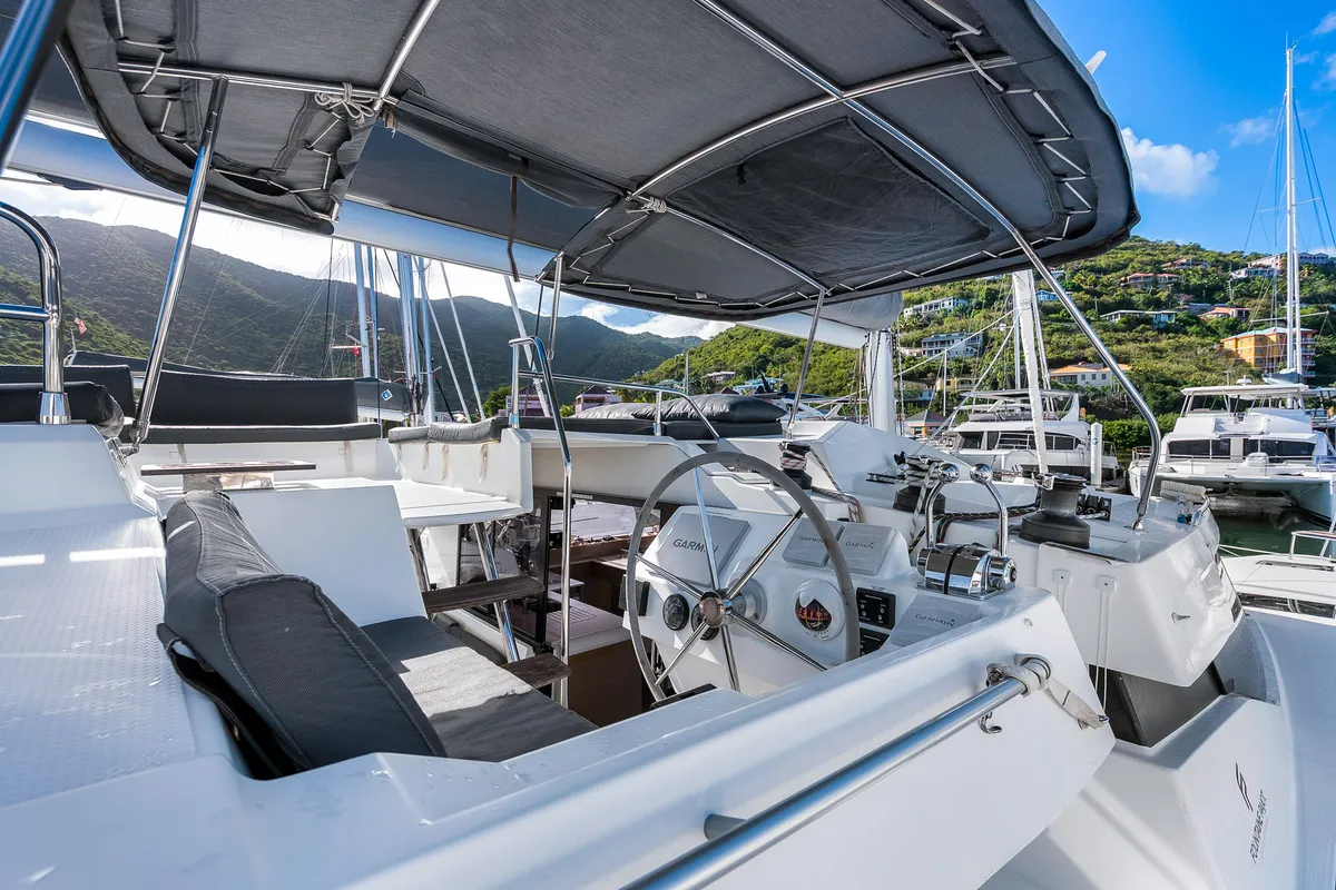 Detour, a Fountaine Pajot Elba 45 catamaran at Road Town, British Virgin Islands