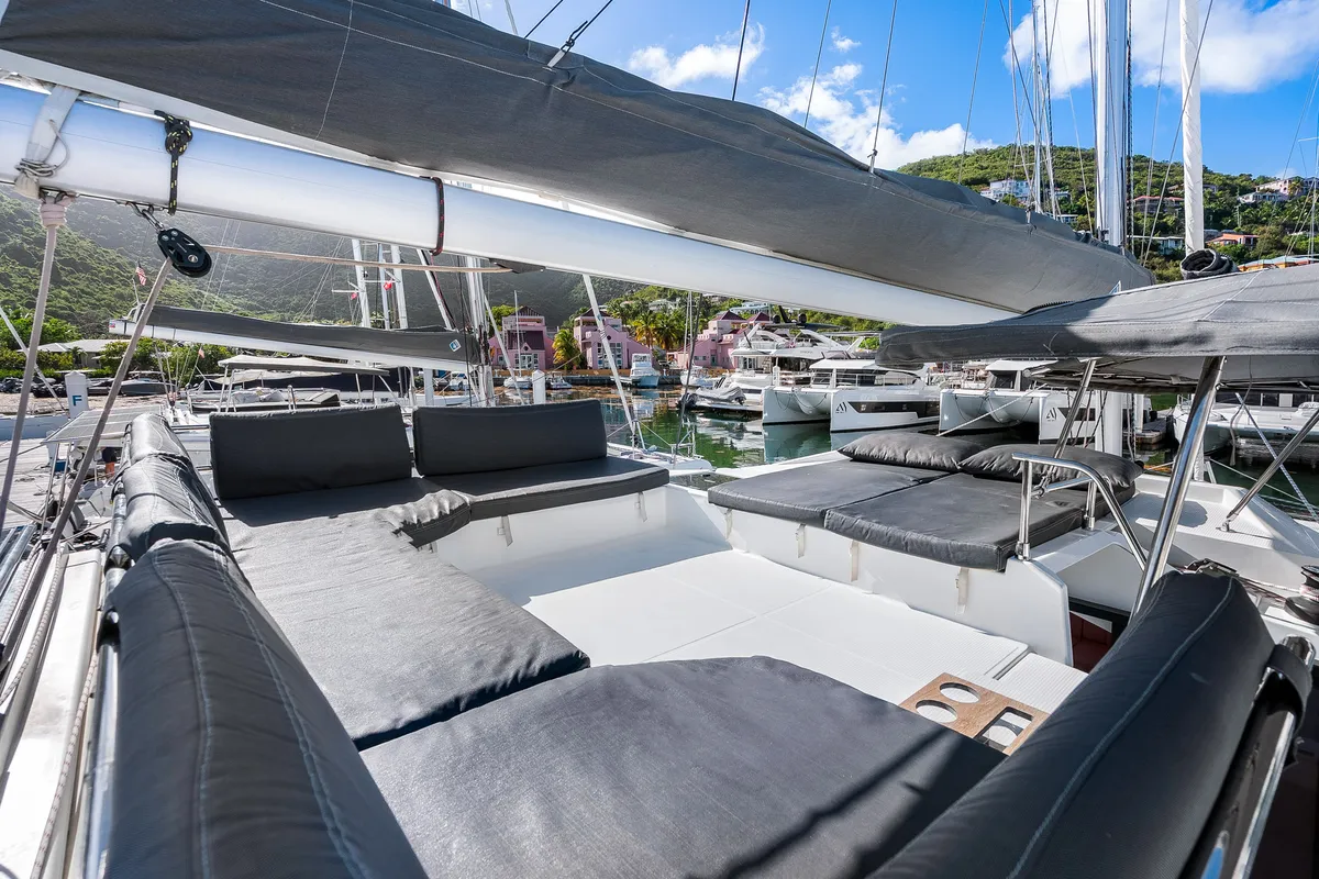 Detour, a Fountaine Pajot Elba 45 catamaran at Road Town, British Virgin Islands