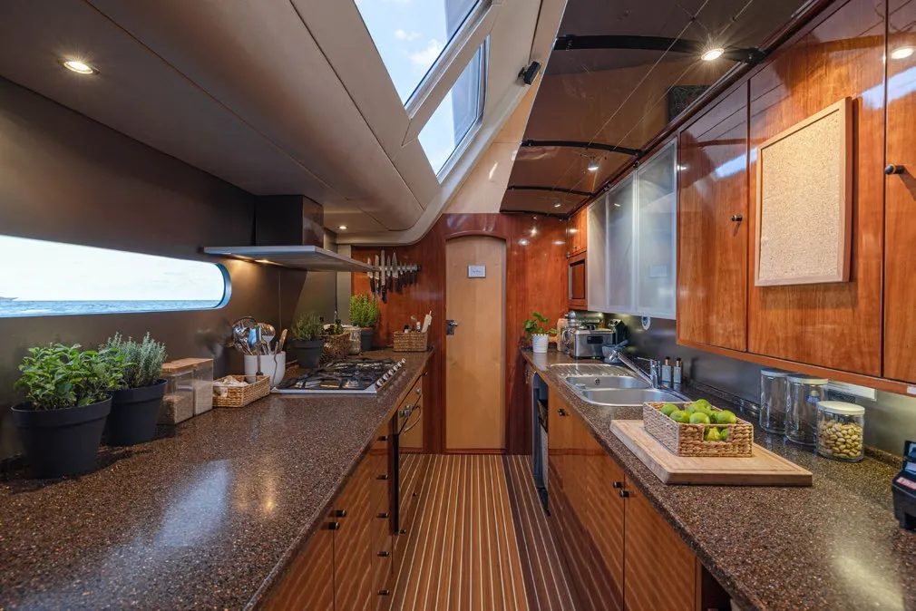 Kings Ransom, a Matrix 76 catamaran at Olbia, Italy