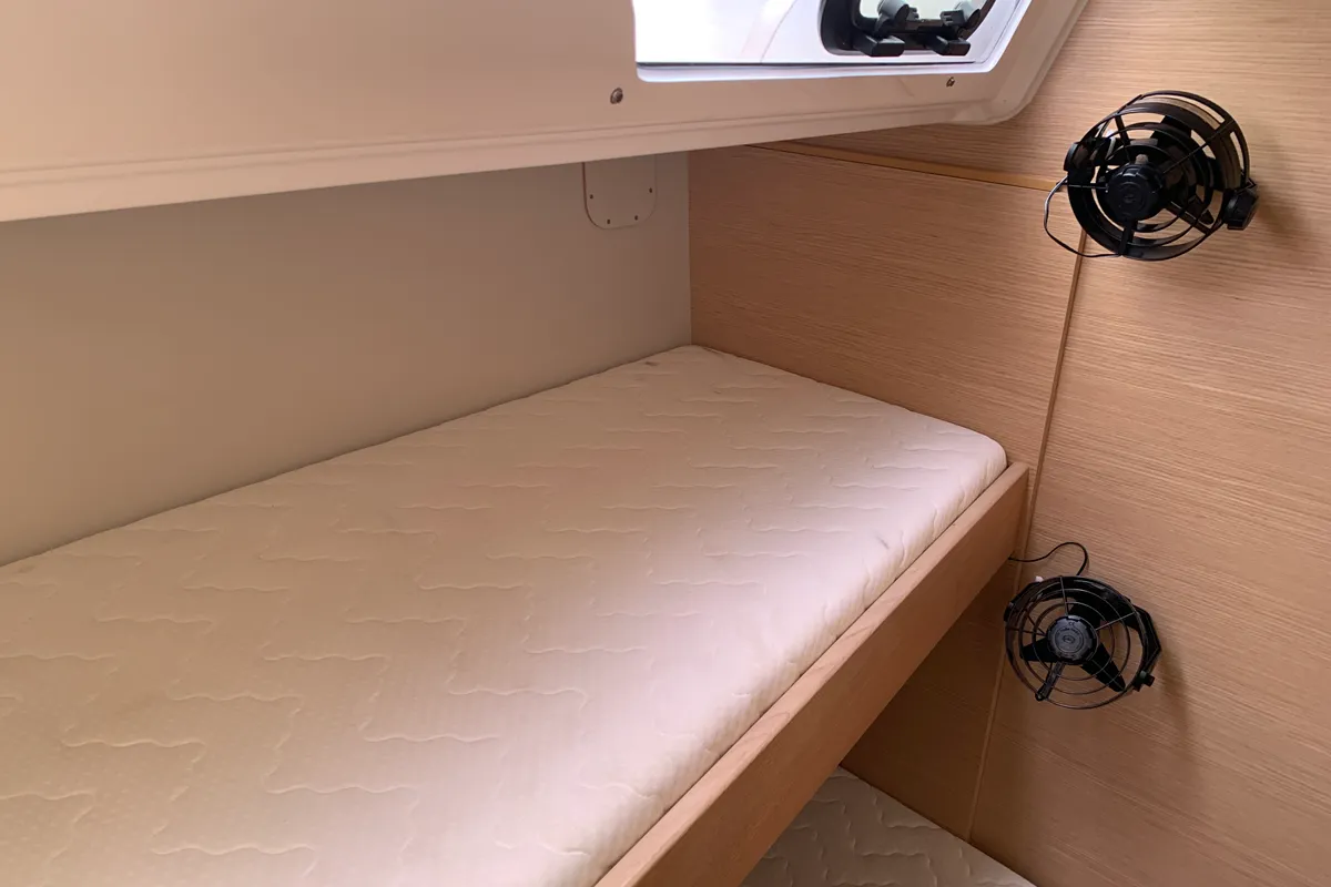 Cabin on GOSAILING, a Dufour 430 sailboat at Municipal Unit of Ellomenos, Greece