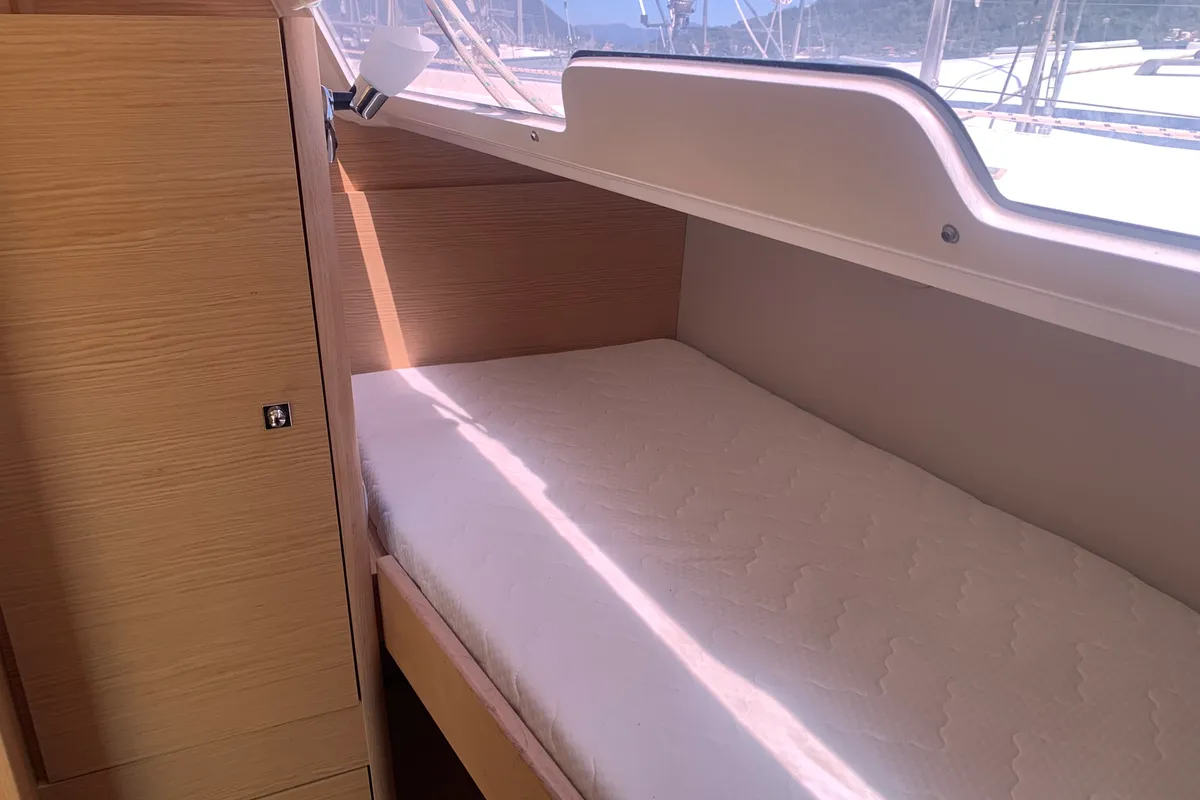 Cabin on GOSAILING, a Dufour 430 sailboat at Municipal Unit of Ellomenos, Greece