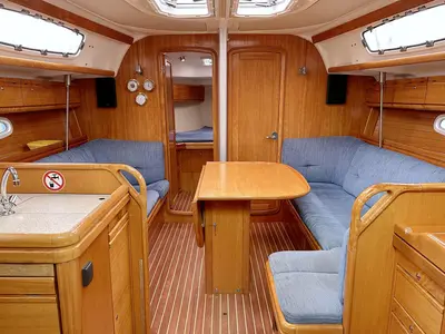 Salon of Kate, a Bavaria 38 Cruiser sailboat at Barth, Germany