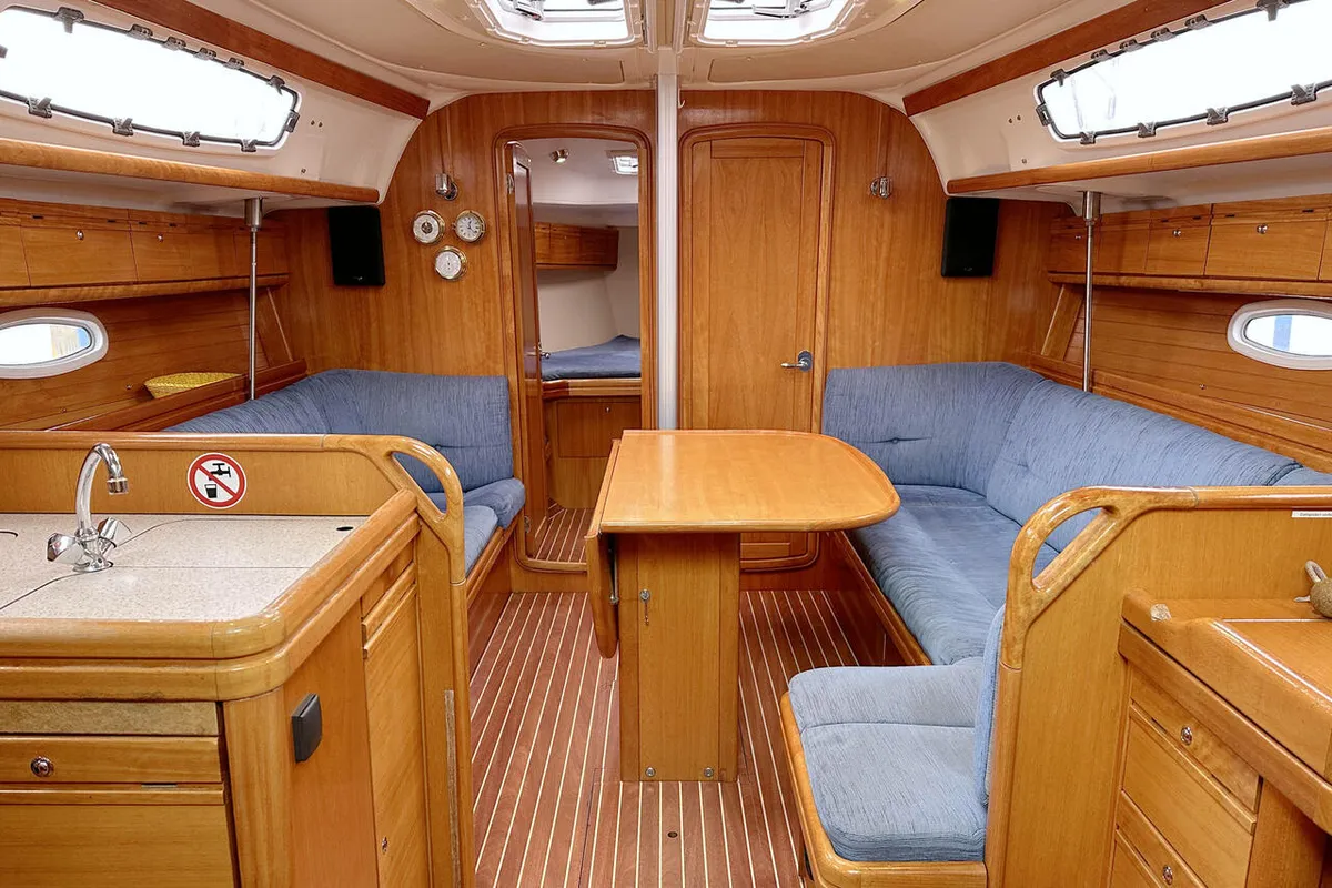 Salon of Kate, a Bavaria 38 Cruiser sailboat at Barth, Germany