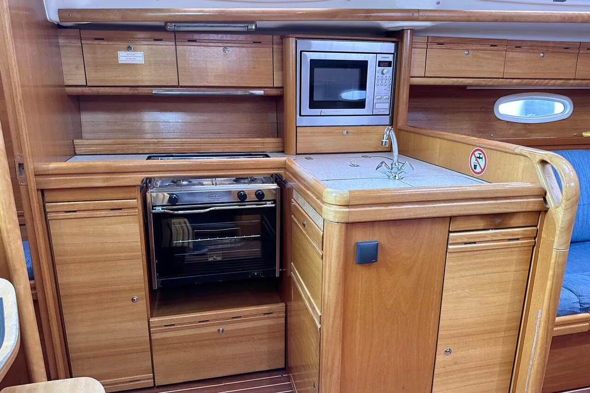 Galley of Kate, a Bavaria 38 Cruiser sailboat at Barth, Germany