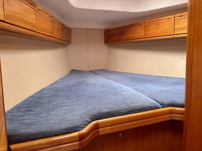 Cabin on Kate, a Bavaria 38 Cruiser sailboat at Barth, Germany